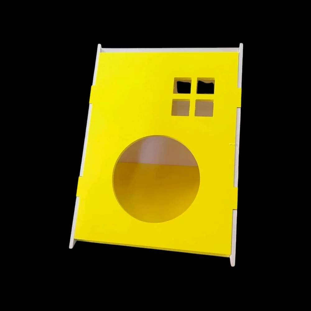 YELLOW TRIANGLE HAMSTER HOUSE (NIB)
